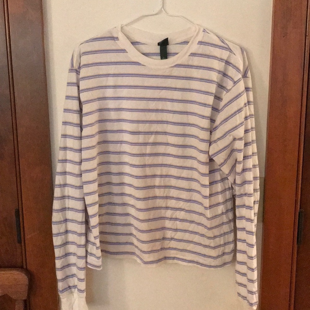 orange and purple striped shirt